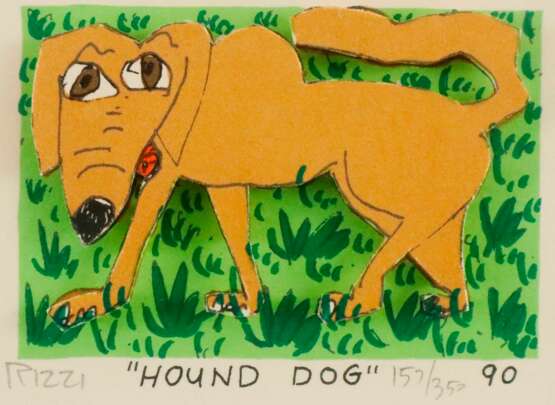 Rizzi, James (1950-New York-2011) -"Hound Dog", 1990, 3-D-Fa… - Foto 1