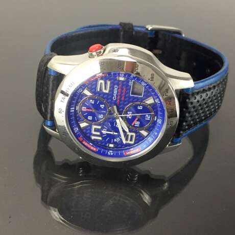 Casio Wave Ceptor WVQ-550LE-9AVER Armbanduhr für Herren. Zifferblatt blau. Funkuhr! - фото 1