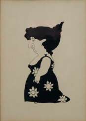 Beardsley, Aubrey - Karikatur einer Dame, Original-Lithograf…