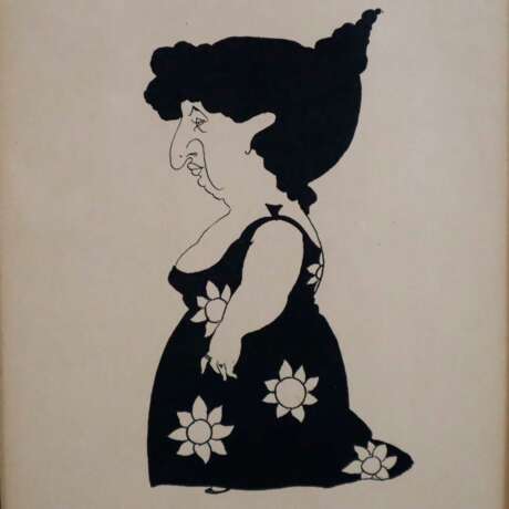 Beardsley, Aubrey - Karikatur einer Dame, Original-Lithograf… - photo 3
