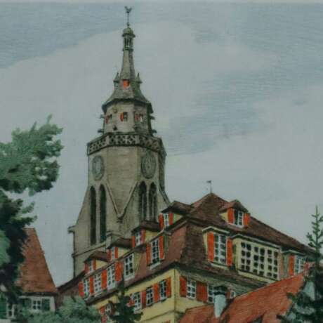Bach, Reinhold (1880-1950) - Tübingen: Blick über den Neckar… - Foto 2