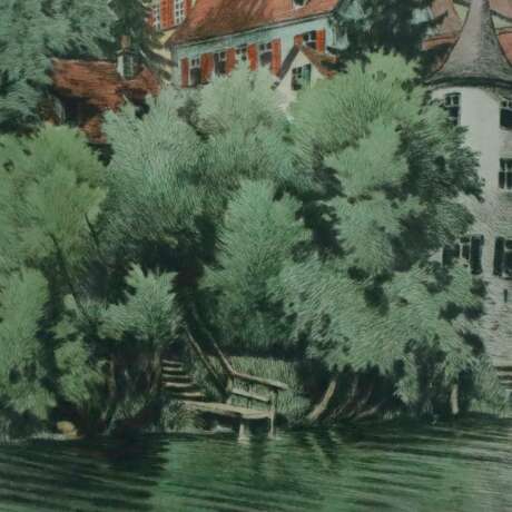 Bach, Reinhold (1880-1950) - Tübingen: Blick über den Neckar… - photo 4