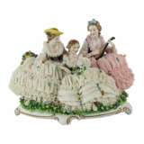 Unterweissbach. Porcelain group Concert on the grass. Porcelain Hand Painted Gilding 20th century - photo 1