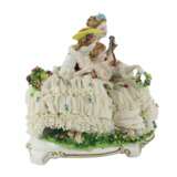 Unterweissbach. Porcelain group Concert on the grass. Porcelain Hand Painted Gilding 20th century - photo 3