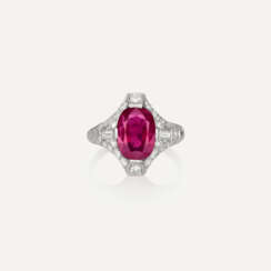 NO RESERVE | ART DECO RUBY AND DIAMOND RING