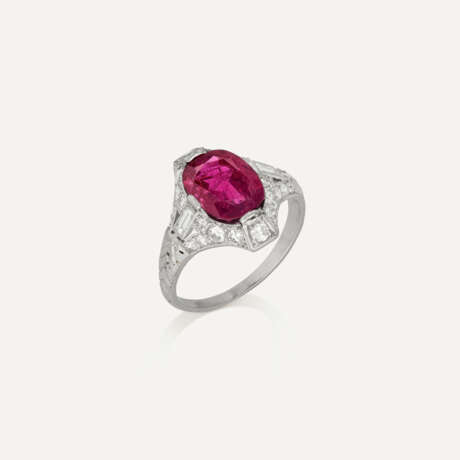 NO RESERVE | ART DECO RUBY AND DIAMOND RING - фото 3