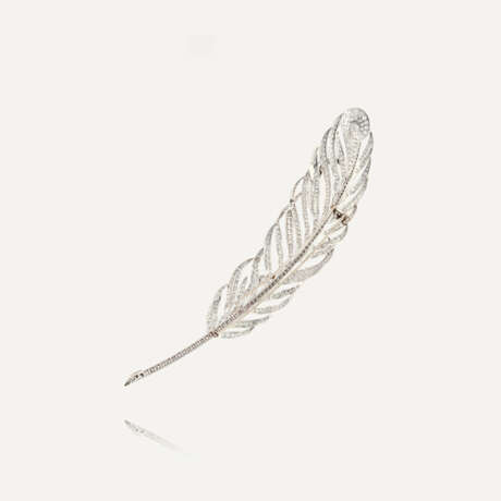 EARLY 20TH CENTURY DIAMOND FEATHER BROOCH - photo 3