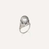 NO RESERVE | EARLY 20TH CENTURY COLOURED NATURAL PEARL AND DIAMOND RING - photo 1