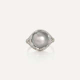 NO RESERVE | EARLY 20TH CENTURY COLOURED NATURAL PEARL AND DIAMOND RING - фото 3