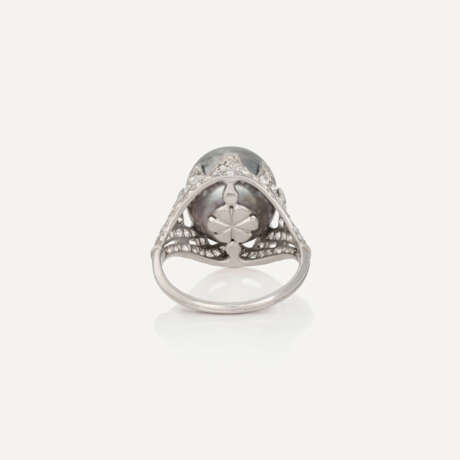 NO RESERVE | EARLY 20TH CENTURY COLOURED NATURAL PEARL AND DIAMOND RING - Foto 4