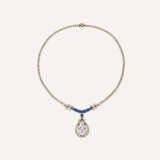 CARTIER SAPPHIRE AND DIAMOND NECKLACE - photo 1