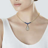 CARTIER SAPPHIRE AND DIAMOND NECKLACE - фото 2