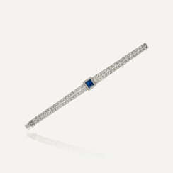 COVEN-LACLOCHE EARLY 20TH CENTURY SAPPHIRE AND DIAMOND BRACELET