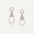 ANTIQUE NATURAL PEARL AND DIAMOND EARRINGS - Auktionsware