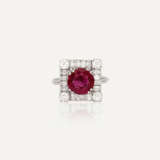 MID-20TH CENTURY RUBY AND DIAMOND RING - Foto 1