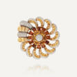 NO RESERVE | RETRO CITRINE AND DIAMOND CLIP-BROOCH - Prix ​​des enchères