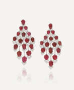 spinel. NO RESERVE | MICHELE DELLA VALLE SPINEL AND DIAMOND EARRINGS