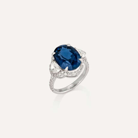 SPINEL AND DIAMOND RING - photo 3