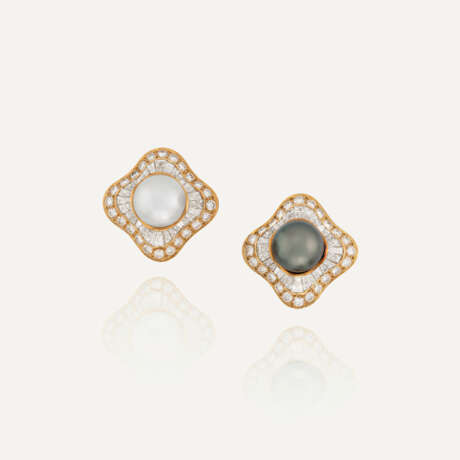 NO RESERVE | DAVID MORRIS GROUP OF CULTURED PEARL AND DIAMOND EARRINGS - photo 5