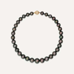 NO RESERVE | DAVID MORRIS COLOURED CULTURED PEARL AND DIAMOND NECKLACE