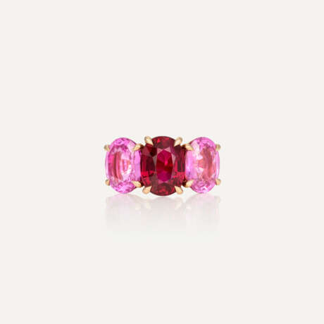 SCHULLIN RUBY AND COLOURED SAPPHIRE RING - photo 1
