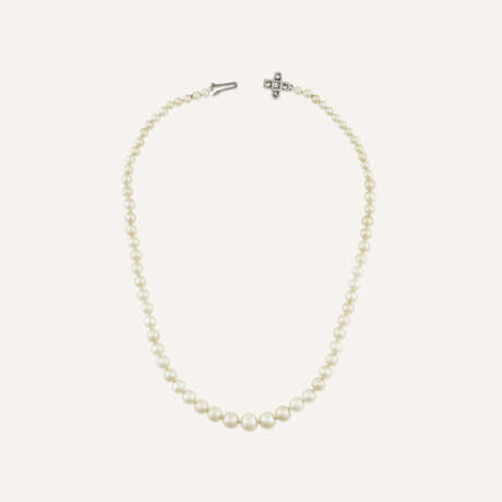 NO RESERVE | NATURAL, CULTURED PEARL AND DIAMOND NECKLACE - Foto 3