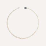 NATURAL PEARL, SAPPHIRE AND DIAMOND NECKLACE - Foto 3