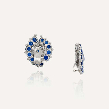 NO RESERVE | SAPPHIRE AND DIAMOND EARRINGS - Foto 3