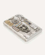 Эмаль. EARLY 20TH CENTURY RUSSIAN ENAMEL AND SILVER CIGARETTE CASE