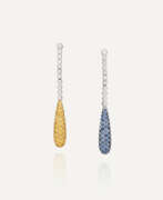 Sabbadini. NO RESERVE | SABBADINI SAPPHIRE, COLOURED SAPPHIRE AND DIAMOND EARRINGS