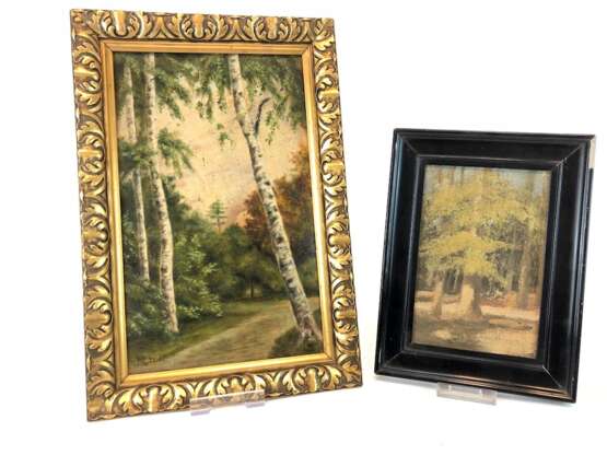 M. Hagemann: "Birkenwald" und "Wald". Öl-Gemälde, frühes 20. Jahrhundert - фото 1
