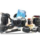 Spiegelreflexkamera: Praktica PLC3 mit drei Objektiven, Belichtungsmesser, Zubehör, Fernauslöser, Tasche,.... - фото 1