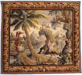 MAGNIFICENT TAPESTRY WITH EXOTIC LANDSCAPE
