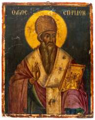 GREEK ICON SHOWING ST. SPYRIDON