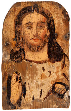 SMALL RUSSIAN ICON SHOWING CHRIST PANTOKRATOR - photo 1
