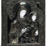 RUSSIAN SILVER OKLAD OF AN ICON SHOWING THE MOTHER OF GOD SMOLENSKAJA - фото 1