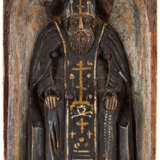 RUSSIAN WOOD CARVED ICON SHOWING ST. NIL STOLOBENSKY - photo 1