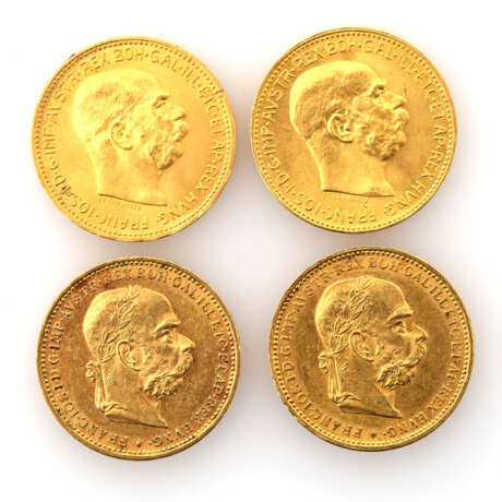 Österreich / Gold - 4 x 20 Kronen, - Foto 1