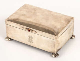 SILVER BOX WITH MONOGRAM