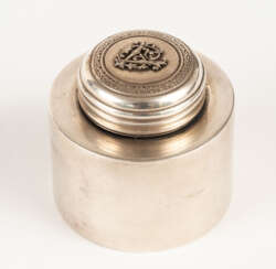 SILVER TIN WITH AN INSERT TO MAKE LIGHT