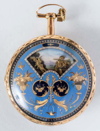 ENAMELED POCKET WATCH WITH AUTOMAT - photo 1