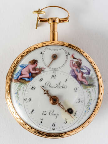 ENAMELED POCKET WATCH WITH AUTOMAT - photo 2