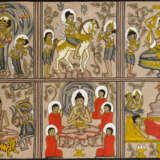 INDIAN (?) PAINTING ON PAPER (?) SHOWING THE LIFE OF BUDDHA - photo 2