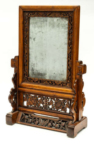 CHINESE WOODEN MIRROR - photo 1
