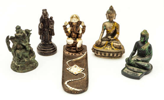 LOT OF 5 CHINESE / INDIAN FIGURES - photo 1