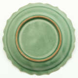 CHINESE CELADON BISCUIT RELIEF DECOR DISH - photo 2
