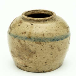 CHINESE CERAMIC WINE VESSEL WITH BLUE MARKING FOR HIGHEST QUALITY