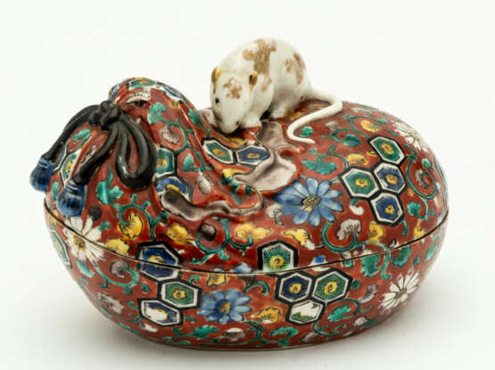 COLORFUL LIDDES CERAMIC CAN WITH RAT - photo 1