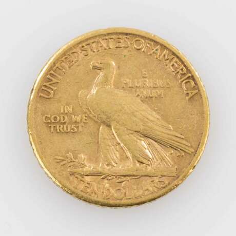 USA/Gold - 10 Dollars 1910, Indian Head, s-ss, einige Kratzer, - фото 2