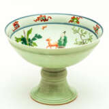 CHINESE PORCELAIN BOWL WITH STAND - photo 1